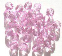 25 8mm Faceted Violet Firepolish Beads